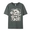 Skull Morel Mushrooms Mycologist Goth Mushroom Art T Shirts Men Normal Clothes T-Shirt Round Neck Pure Cotton
