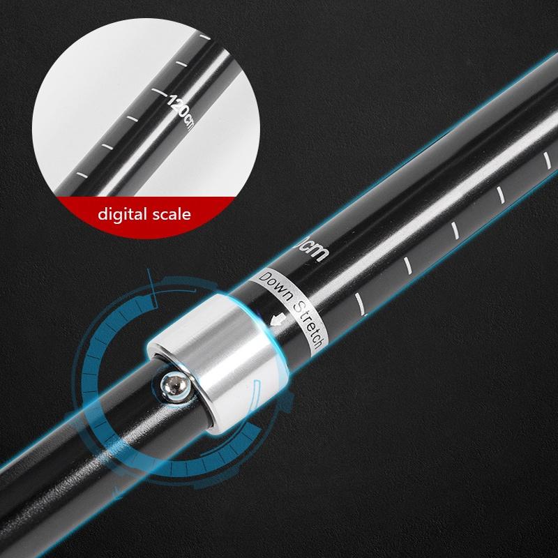 1PC 5-Section Outdoor Fold Trekking Pole Camping Portable Walking Hiking Stick For Nordic Elderly Telescopic Easy Put Into Bag