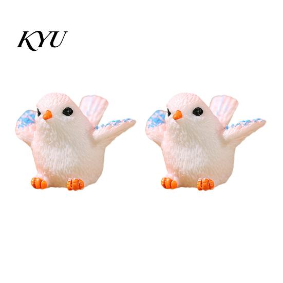 Realistic Bird Statues for Dioramas 2Pcs Miniature Ornaments, Micro Landscape Figurines, Mini Resin Whimsical Figurines Gift Fillers Birds Succulents