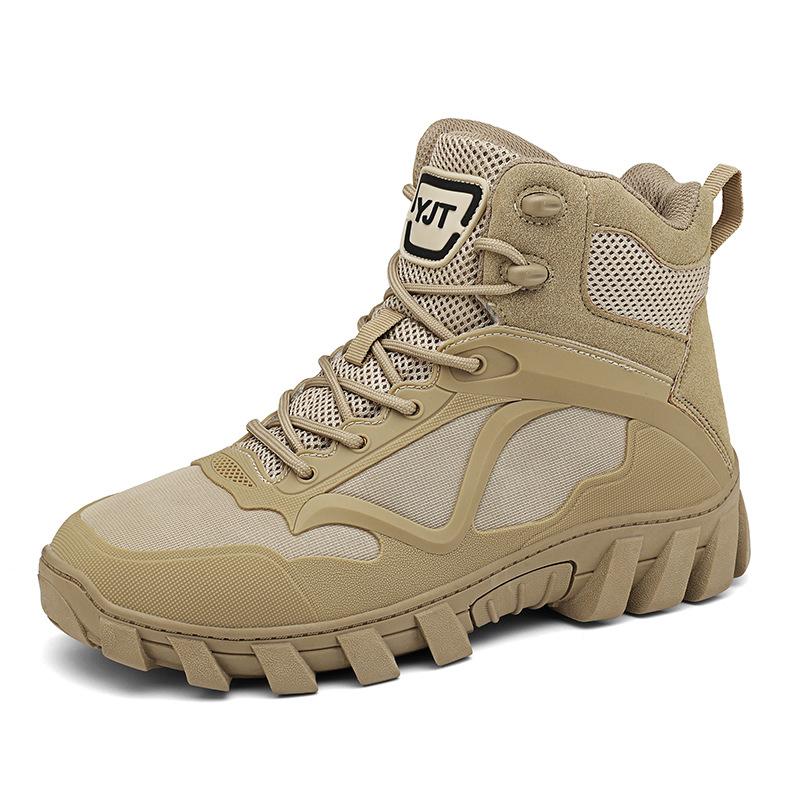 Large Size Tactical Boots Men's High Top Outdoor Hiking Shoes Hiking Shoes Breathable Non-Slip Military Boots Combat Boots