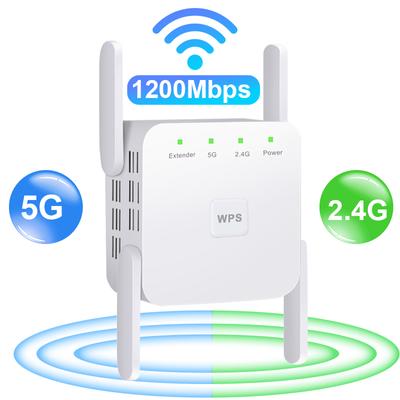 5G Wi-Fi повторитель Wi-Fi расширитель диапазона 5 ГГц Wi-Fi усилитель сигнала маршрутизатор Wi-Fi усилитель 1200 Мбит/с 5 ГГц Wi-Fi повторитель дальнего действия
