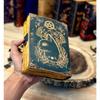 Grimoire Journal Leather Print Caltic Cat Journal Blank Spell Book of Shadows