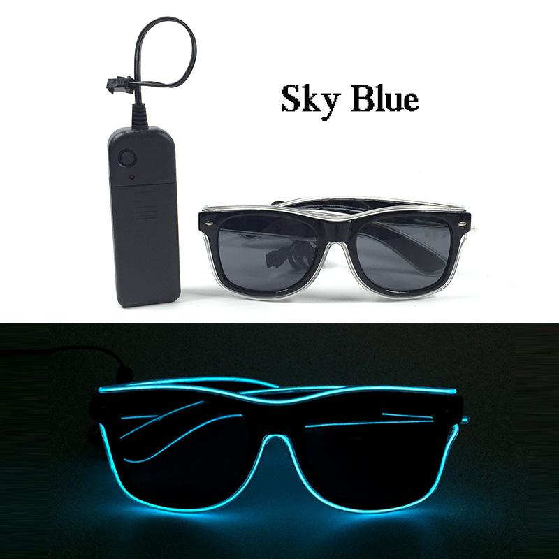 Led Sunglasses Masquerade Concert Club Rave Accessories Glowing Sunshade Glasses Cyberpunk Men Glasses Women LED Pink Glasses 4