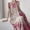 Vest nightdress women's summer cotton and silk pajamas long high-end loungewear can be worn outside holiday dress artificial cotton thin