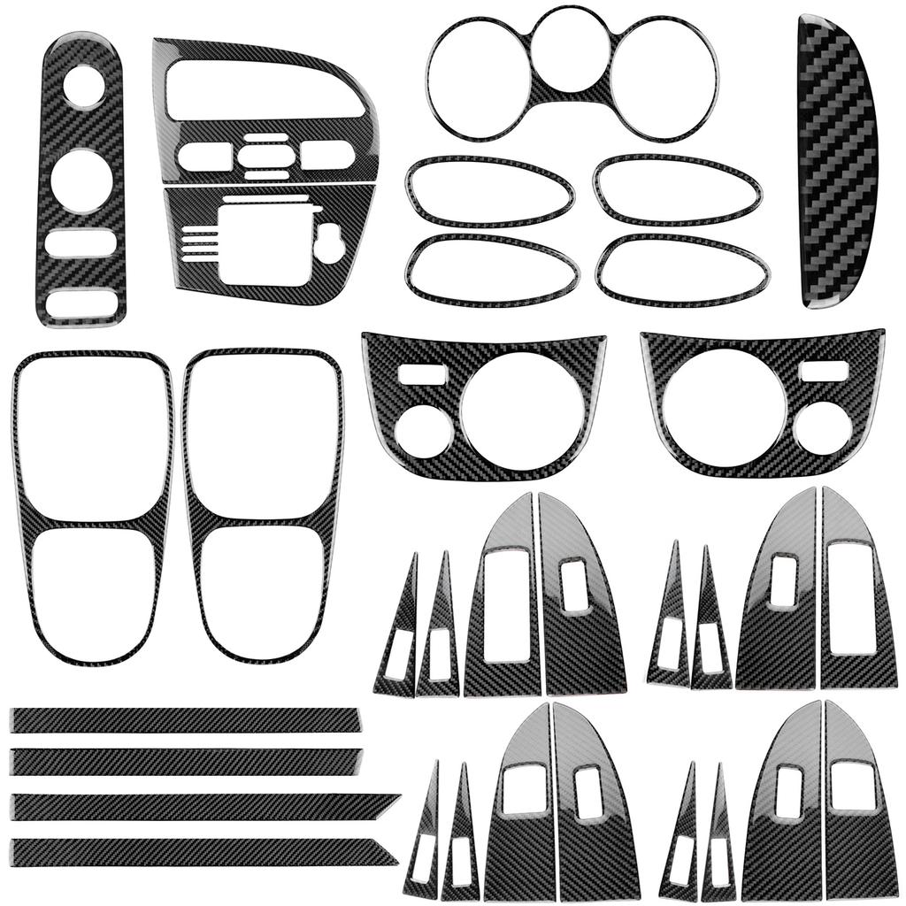 Carbon Fiber Style Interior Sticker for Seat Leon 2005 2006 2007 2008 2009 2010 2011 2012 Interior Panel