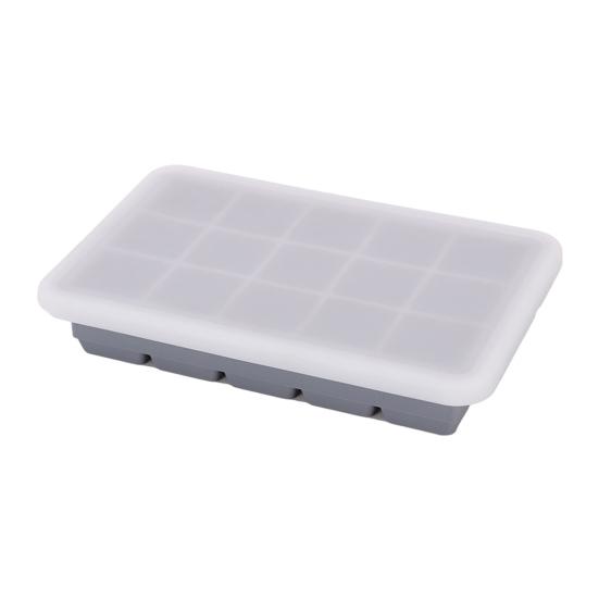 Силиконовый лоток для льда с крышкой, 15 ячеек, легкосъемная форма для заморозки, большой аппарат для приготовления кубиков льда для коктейлей на основе виски