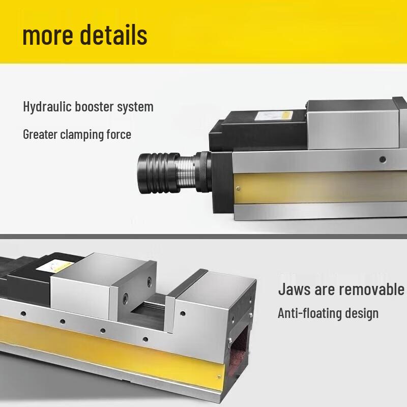 High-Precision CNC Hydraulic Vise CN plug (adapter included)