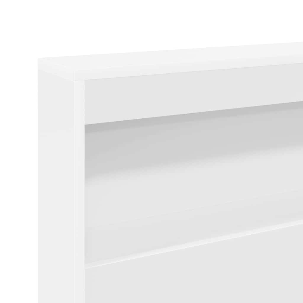 Bookshelf Bed with Headboard White 90 x 190 cm Particleboard