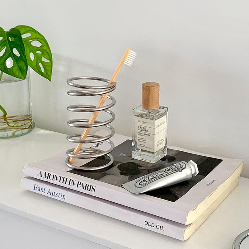 Подставка для зубных щеток из нержавеющей стали, подставка для хранения кистей для макияжа, ваза, держатель для ручек, украшение для домашнего стола, украшения