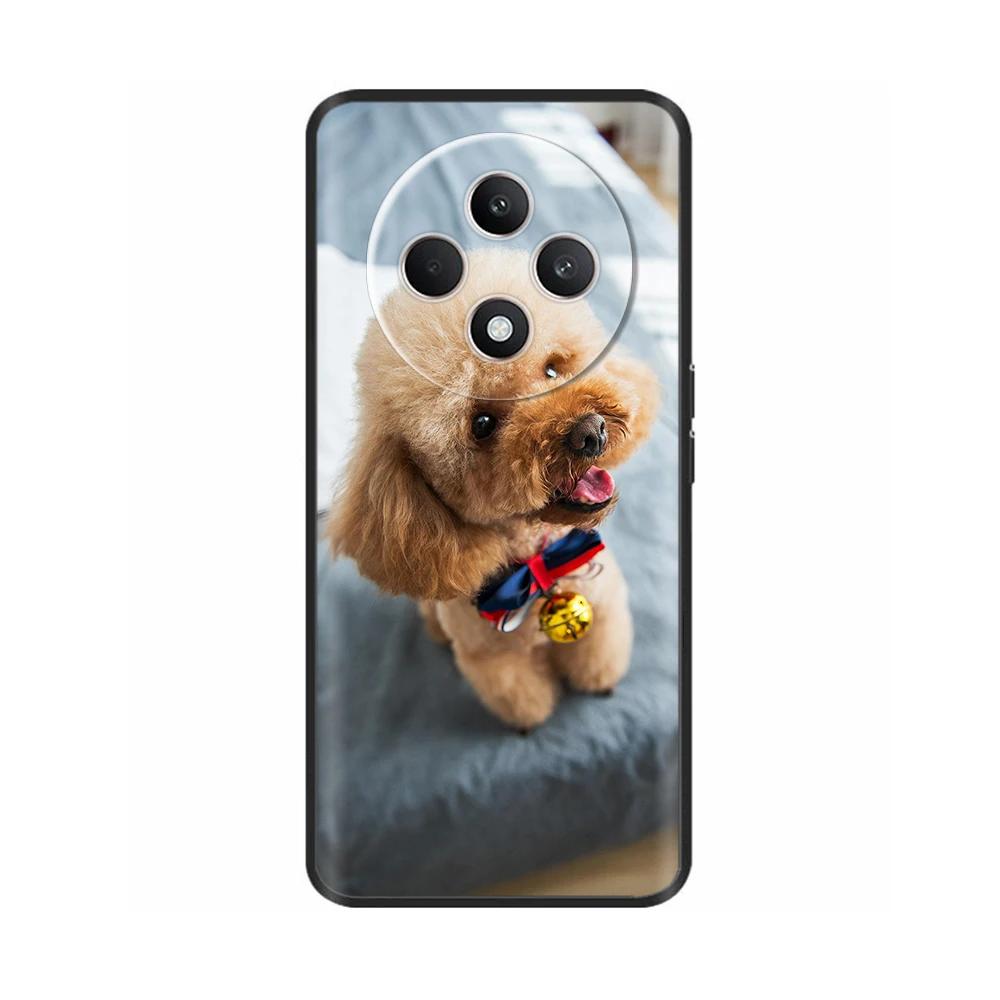 Чехол для Oppo Reno12 F CPH2687 Чехол Милое Сердечко Мягкий Черный Силикон Защитные Чехлы для Reno 12F Reno12F 5G 2024 Fundas