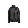 X Han Kjobenhavn Striped Embroidered Long Sleeve Packable Hooded Woven Jacket Men Jacket Black 578246-01