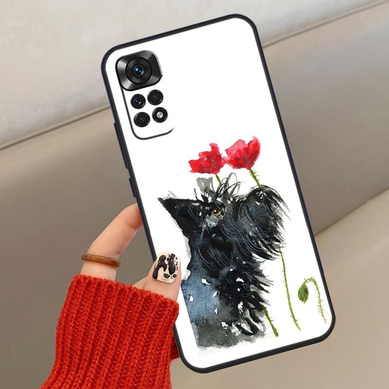 Cute Scottish Terrier Dog Case For Xiaomi Redmi Note 13 12 11 10 14 15 Pro Plus Cover For Redmi 15C 14C 10C 12C 13C 15