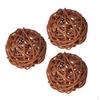 3Pieces/Set 8cm Rattan Wicker Ball Decoration Ornaments Wedding Christmas Party Table Desk Garden