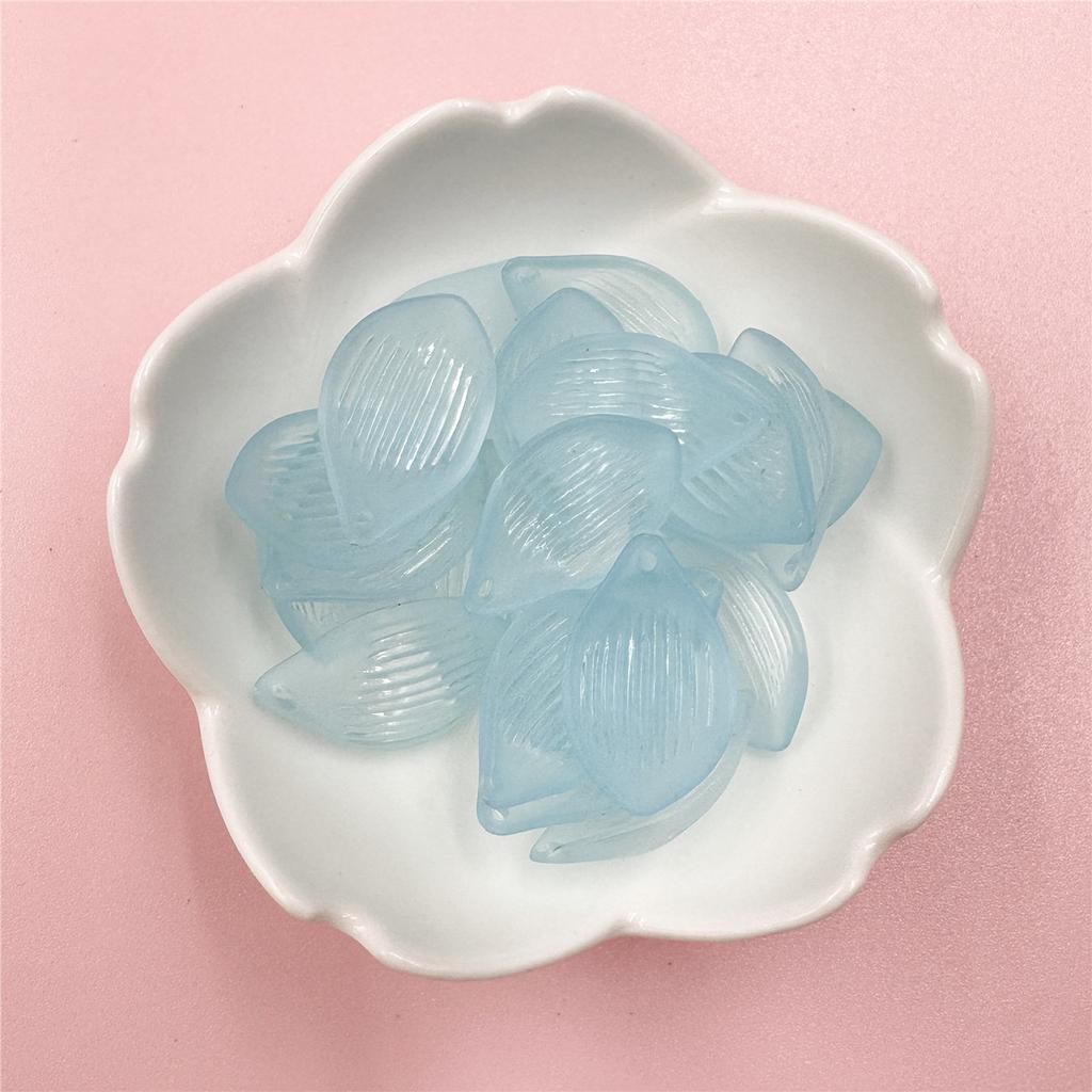 16*25 мм Изысканный головной убор Акриловый лист лотоса разбросанные бусины 20 шт. Материал полупрозрачные серьги Ювелирные аксессуары DIY Цветочный букет ручной работы