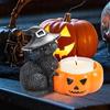 Cartoon Halloween Candle Holder Vintage Desktop Ornament Cute Pumpkin Candelabra  Table Centerpiece
