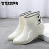 Модные резиновые сапоги для двух видов одежды «Солнечное и дождливое», женские короткие резиновые сапоги для взрослых, нескользящая обувь для воды, женская кухонная резиновая обувь, плюс бархат
