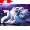 Diamond Animal Swan Full Round Diamond Painting Fairy Embroidery Rhinestone Picture Handicraft