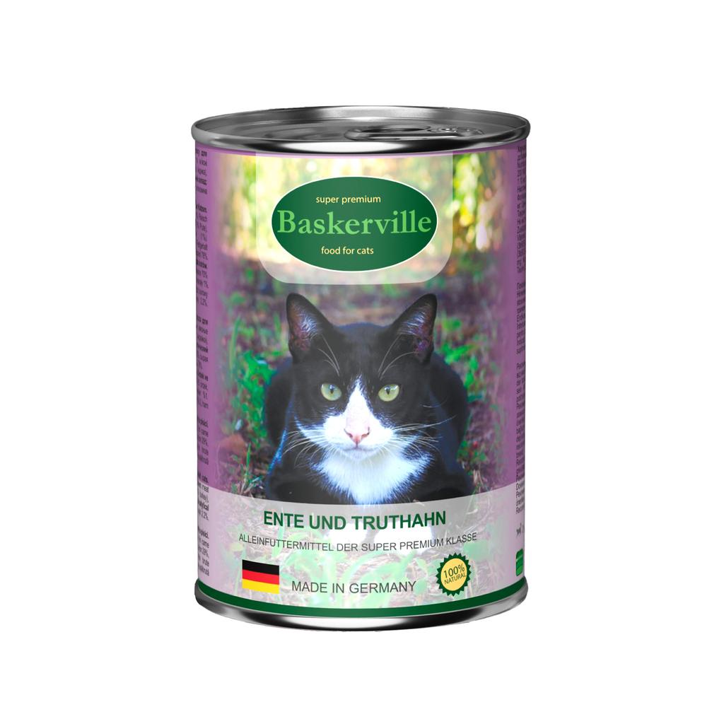 Baskerville Super Premium Wet Cat Food Adult Duck Turkey 400g