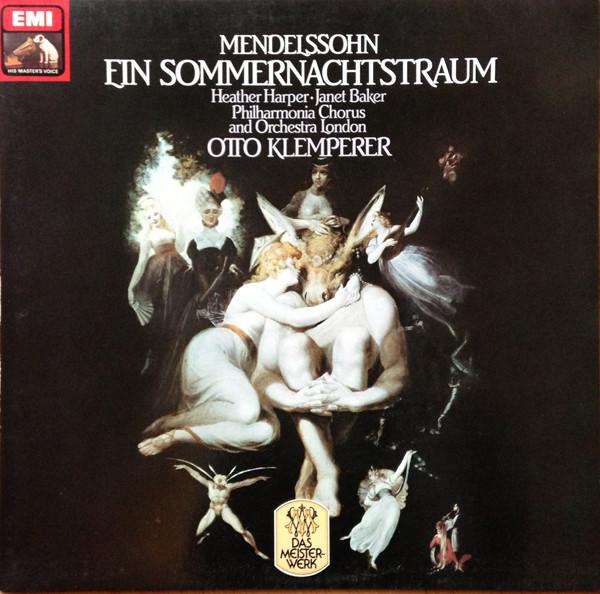 LP Record MENDELSSOHN - PHILHARMONIA CHORUS & - Ein Sommernachtstraum 1C03700521 HIS MASTER'S VO 1981 Europe Classical Used