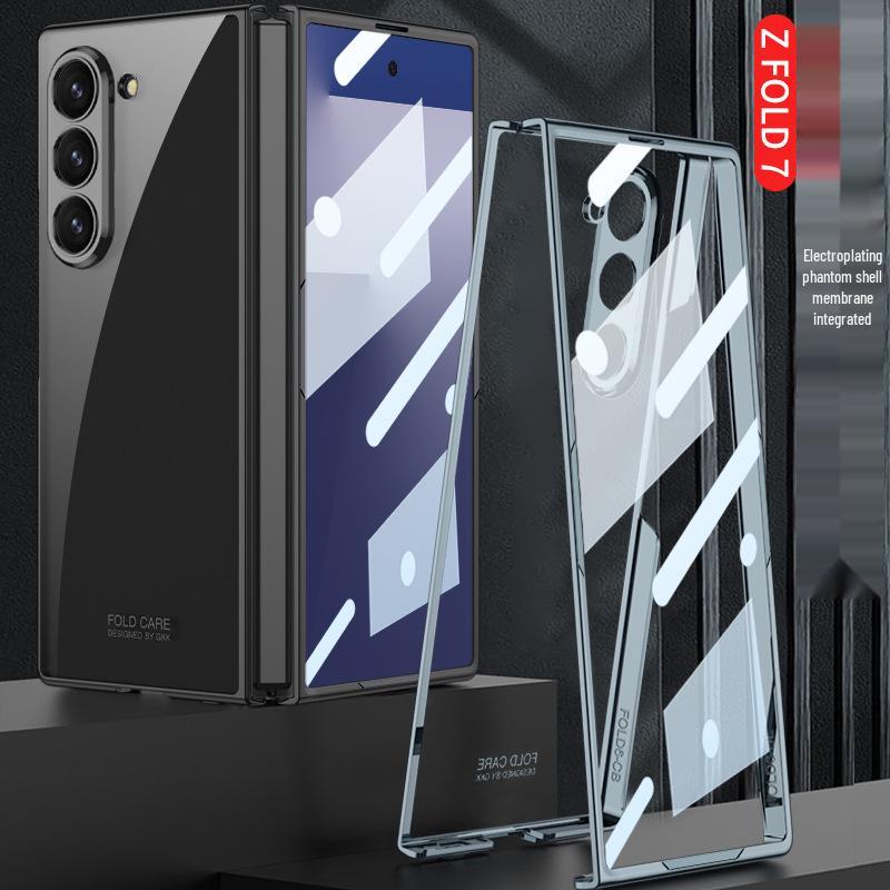 Прозрачный гальванизированный жесткий чехол Samsung Z Fold7 - Защитный складной дизайн с точной резкой