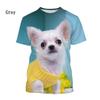 Футболки с 3D-принтом с изображением животных, собак, чихуахуа, мужские и женские летние повседневные футболки с короткими рукавами, свободные забавные футболки