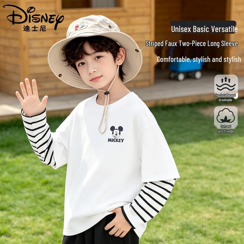 Disney Girls' Faux Two-Piece Long-Sleeve T-shirt