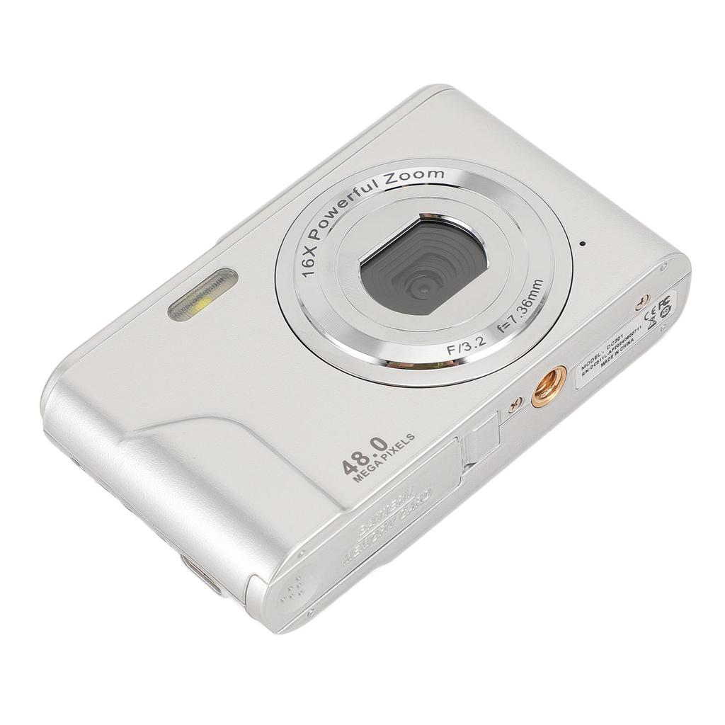 Цифровая камера 1080P для детей и взрослых 48 МП камера для видеоблогинга с 16-кратным цифровым зумом 2,4-дюймовый IPS