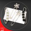 Pearl Brooch Skirt Waist Anti-Exposure Pin and Decorative Shirt Collar Button