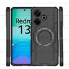 Противоударный бронированный чехол для Xiaomi Redmi 13 Магнитная адсорбция Беспроводная зарядка Задняя крышка для Redmi 13 13X Чехол для Redmi 13 Чехол