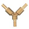 5/16" Brass Y 3-Way Shut off Ball Valve 8mm Fitting Hose Barb Fuel Gas Clamp Tee
