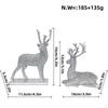 Фигурки северных оленей Поделки с оленями Декоративный забавный праздничный декор Смола Орнамент Статуэтка