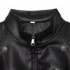 Womens Vintage Street Fashion Faux Leather Jacket Casual Outerwear XS S M L