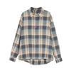 New Blue Checked Shirt Jacket for Women Loose Casual Slim Mid-length Shirt with Cardigan