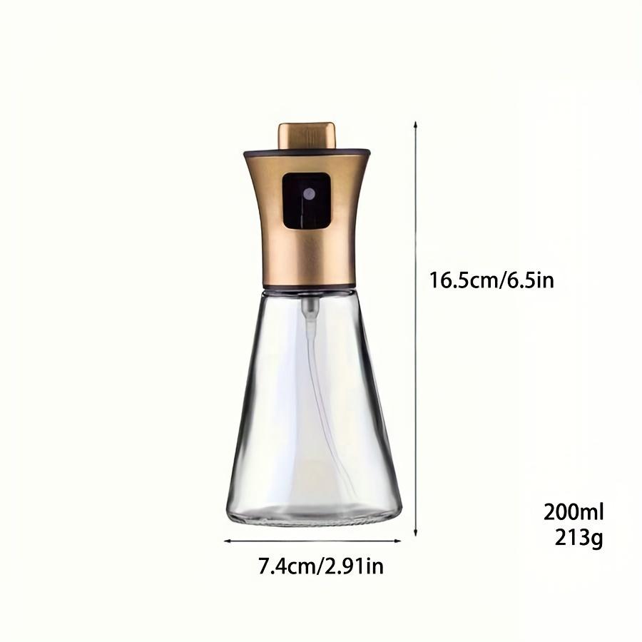 304 Stainless Steel Glass Oil Spray Bottle Large Capacity Pressurized Spray for Kitchen, BBQ, Grilling BPA Free, Triangular Design, Perfect for Olive