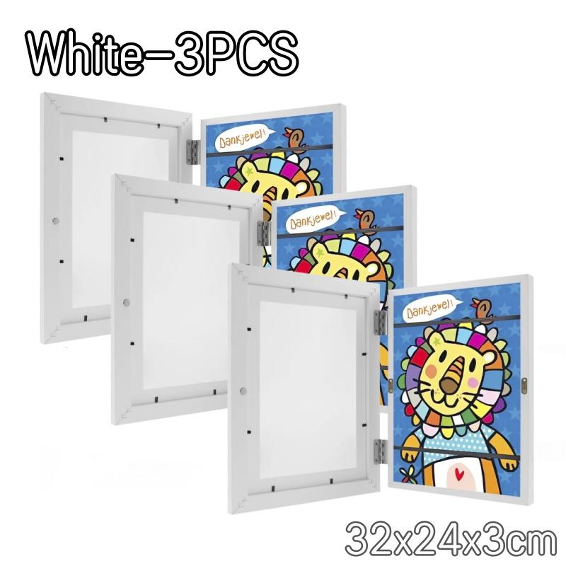 3 шт. детские художественные рамки с магнитным передним отверстием для постеров, фотографий, рисунков, картин, детских художественных картин, витринных рамок