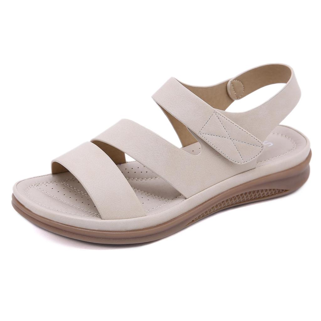 Fashion Women Casual Sandals Summer New Fashion Fish Mouth Female Wedge Heel Slip-on Light Comfortable Beach Shoes Zapatos De Mujer