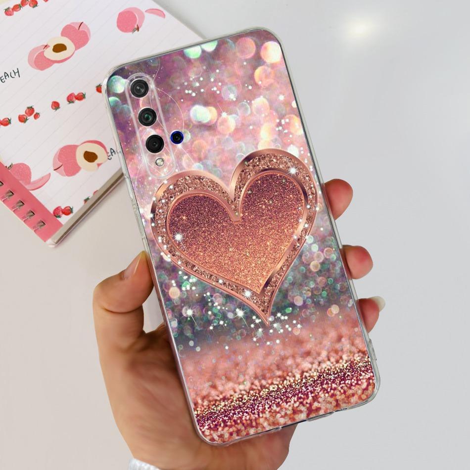 Чехол для телефона Huawei Nova 5T Nova5T YAL-L21 YAL-L61 YAL-L71 Элегантный принт Мягкий силикон Прозрачный ТПУ Тонкие чехлы
