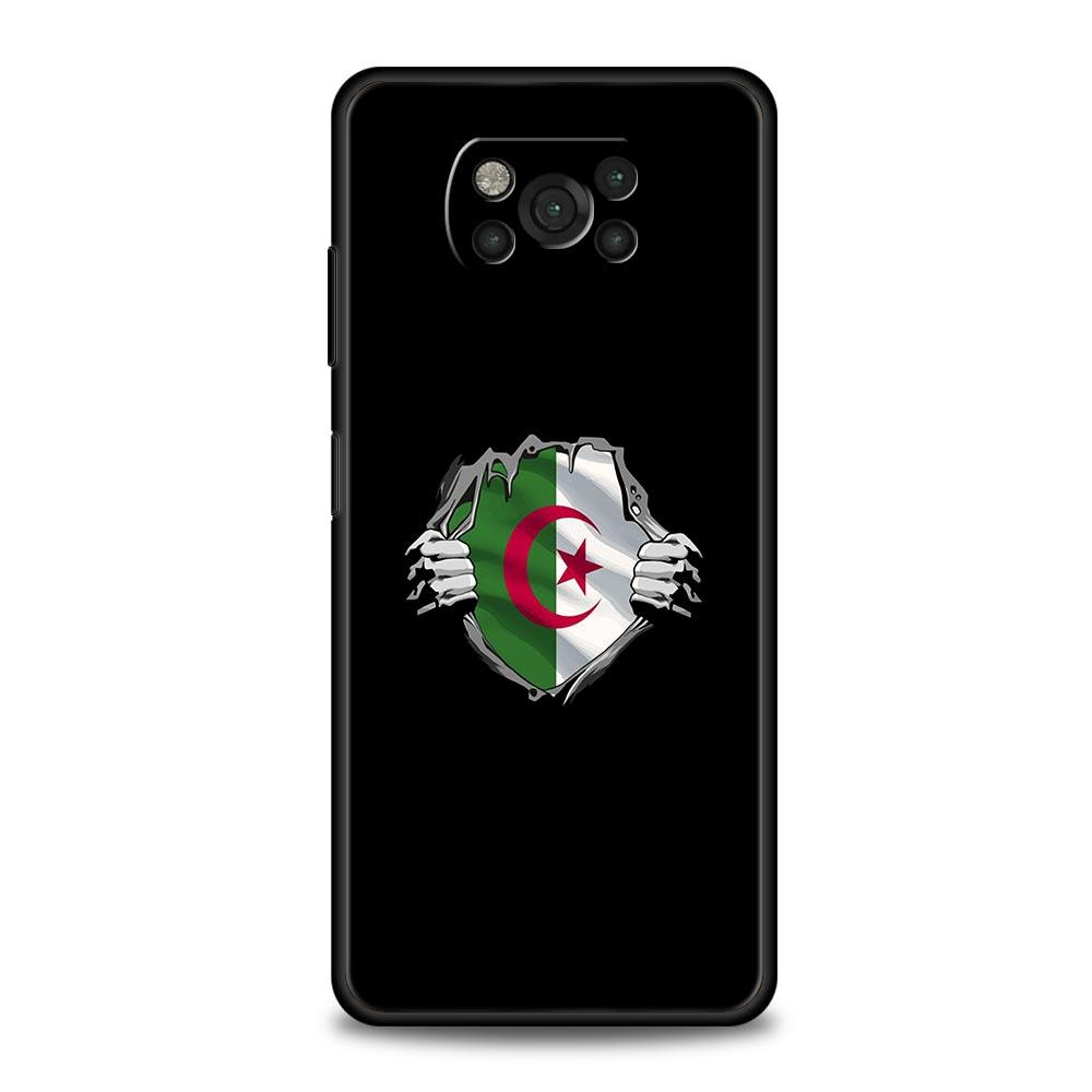 Algeria Flag Phone Case For For Xiaomi Poco X6 X5 Pro X4 X3 NFC F5 Pro F4 F3 GT M5 M4 Pro 5G M3 C51 C50 C55 Soft Cover