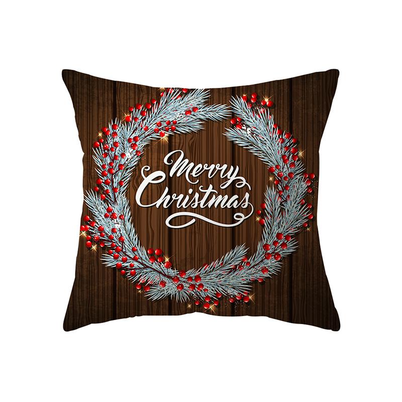 Christmas Theme Decorative Printing Pattern Cushion Cover Home Living Room Sofa Decorative Pillow Pillow Cover