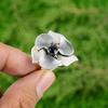 Natural Onyx Gemstone Statement Flower Black Adjustable Ring 925 Sterling Silver