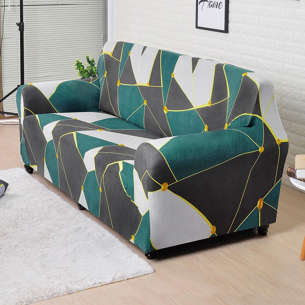 Чехол для дивана с геометрическим красочным принтом, эластичные чехлы, антигрязный чехол для дивана, чехол для дивана, чехол для мебели, полотенце, вся упаковка
