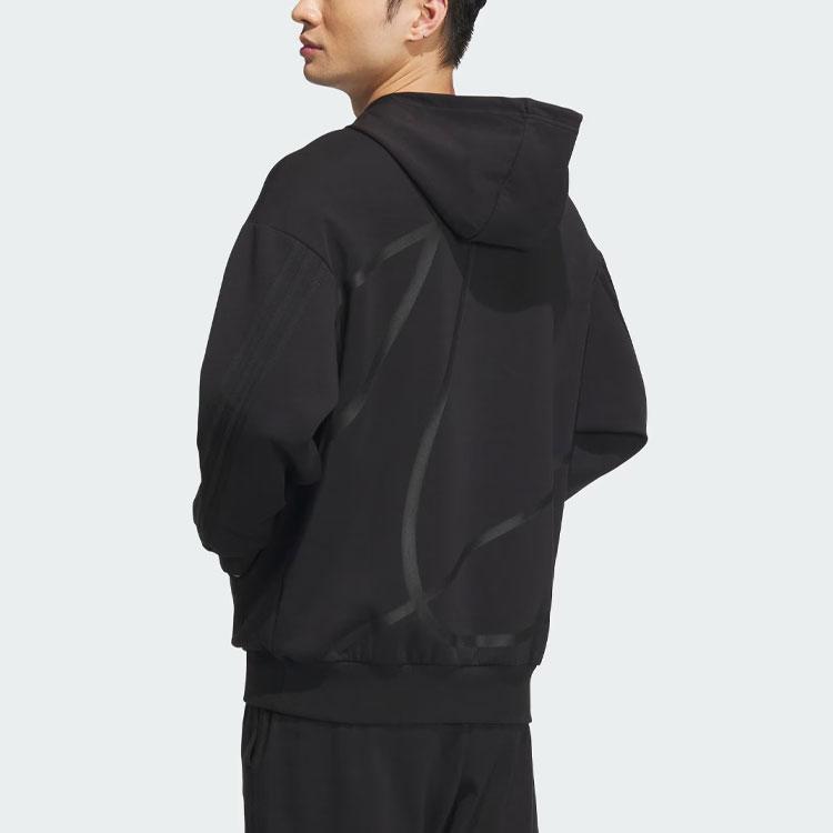 Adidas Толстовка Future Style с капюшоном и светоотражающими полосками, унисекс, черная IM9037