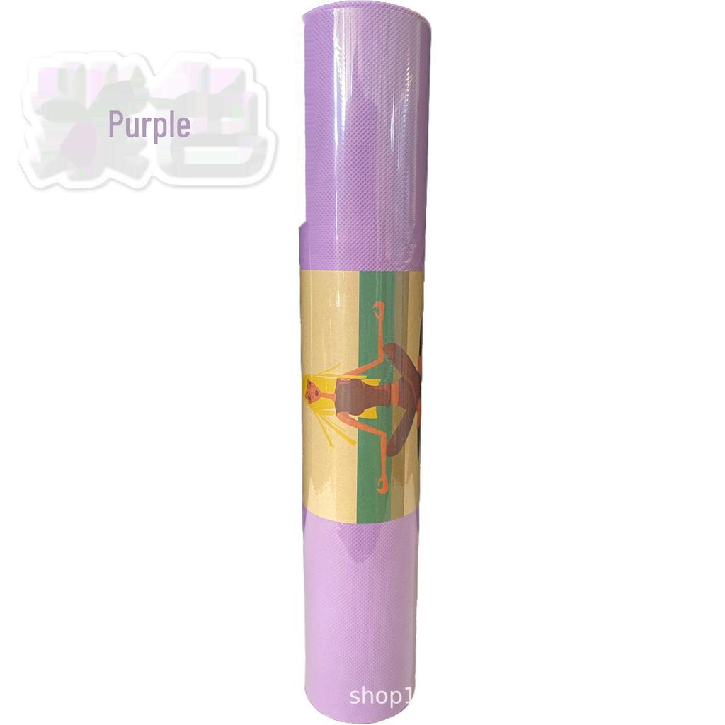 Коврик для йоги из нетоксичного материала EVA: Однотонный, нескользящий, плотный, экологичный, подходит для фитнеса, кемпинга или дома.