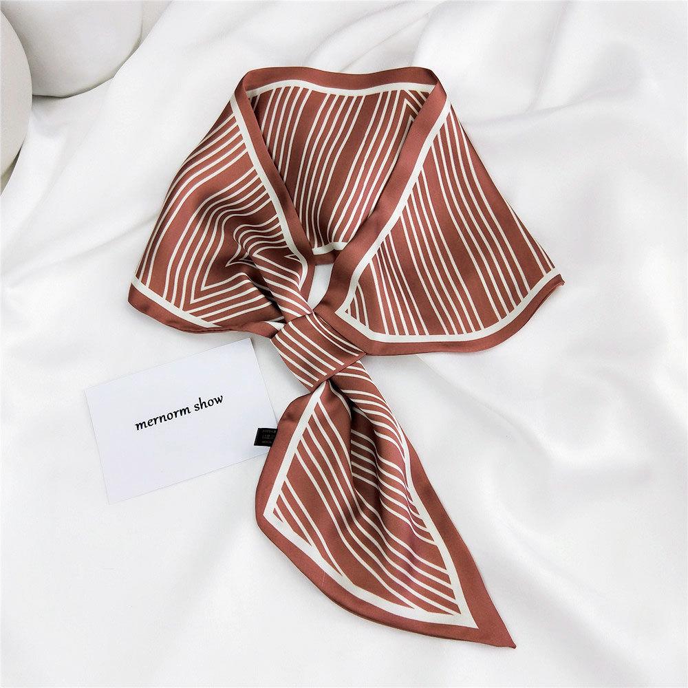 Новые шарфы Шелковые шарфы Женские весенние и осенние длинные декоративные профессиональные шарфы Летние тонкие стили в сочетании с рубашками Стильные