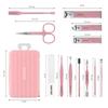 8/12pcs Nail Clipper Set Small Luggage Box Design Stainless Steel Clippers Nail File Scissors Manicure Tools for Travelling