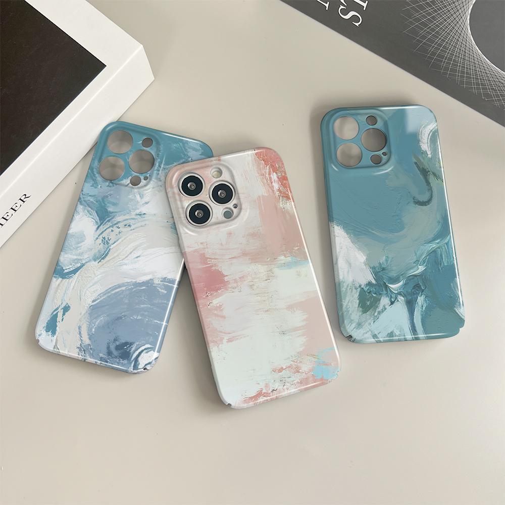 Для iPhone 16 Samsung S23 S22 A23 A52 A33 A73 A53 Huawei Honor Xiaomi Redmi OPPO Vivo Ink Painting Design Полная защита камеры Жесткий чехол для телефона