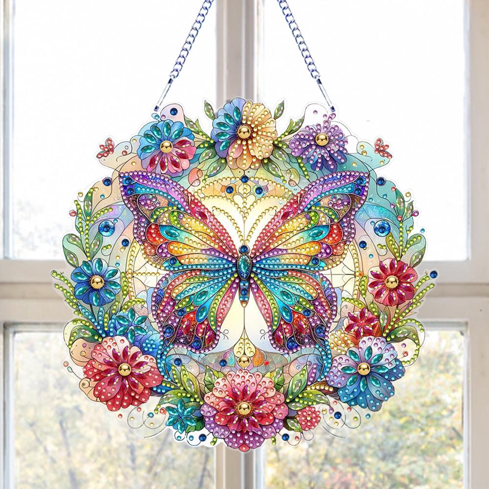 ПЭТ Двусторонние Специальной Формы Милые Животные Стразы Алмазное Искусство Подвески на Окно Алмазная Живопись Подвесное Украшение для Взрослых