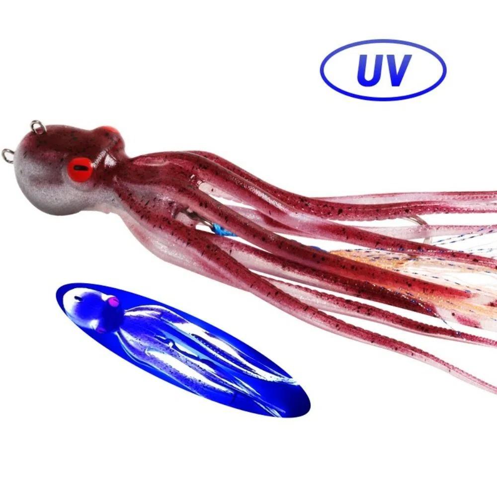 Rubber Saltwater Octopus Bait 150g 200g Squid Skirt Lure 2025 Fishing Tackle