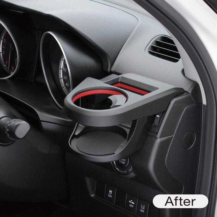 Tsuchiya Yac Suzuki Swift Air Conditioner Drink Holder - Driver Side - SY-SZ1 (Black/Red)
