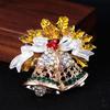 Vintage Baroque Bell Brooch Medieval Christmas Diamond Corsage Pin Women'S Versatile Accessories